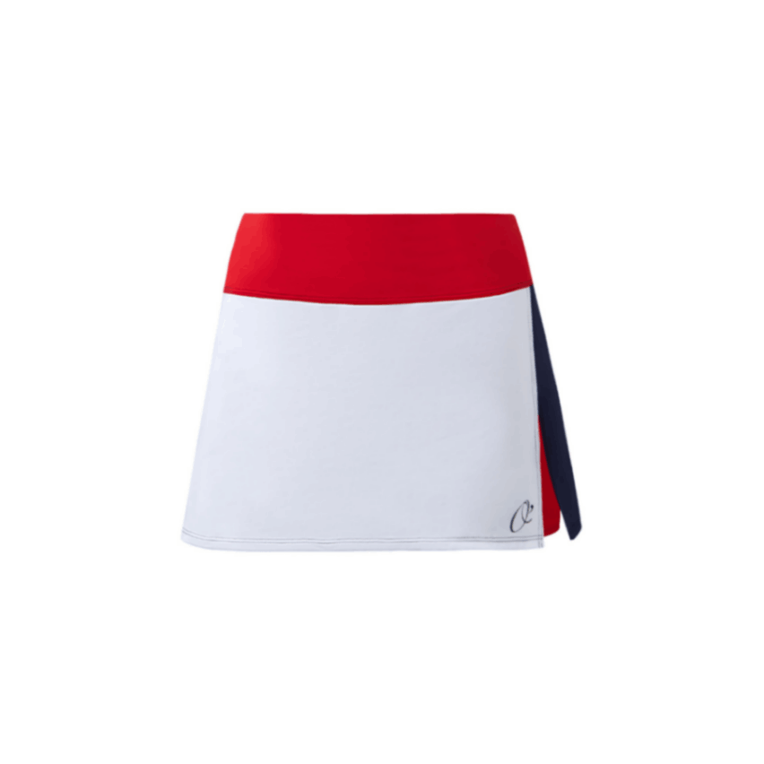 O´Padel Skirt With Slit White, Navy Blue & Red