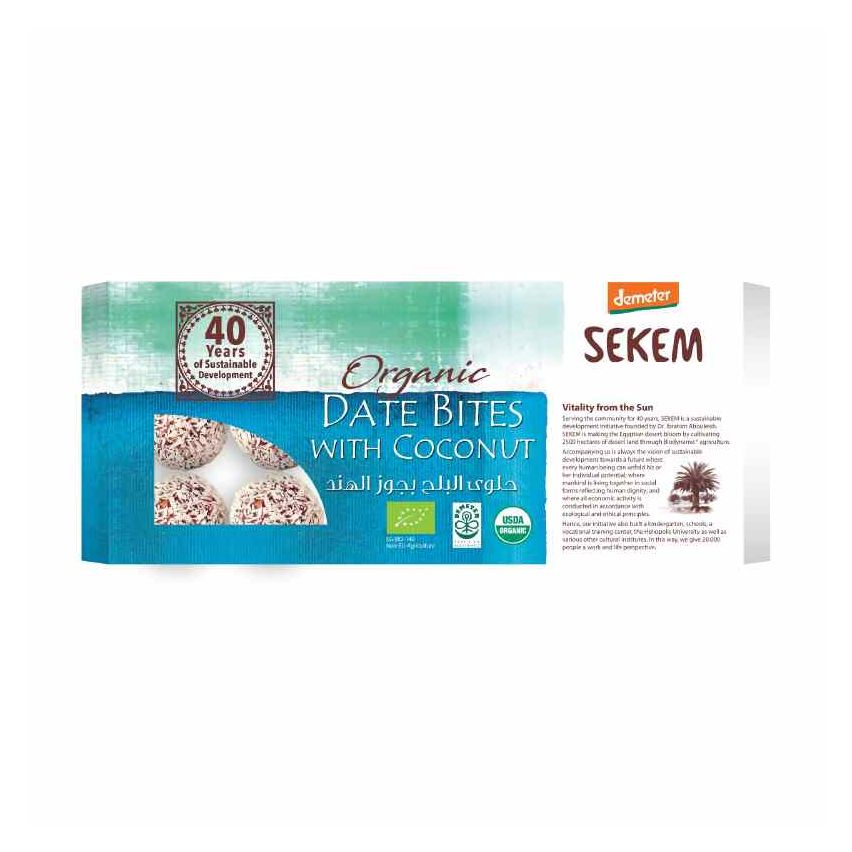 Sekem Organic Date Bites With Coconut 120g