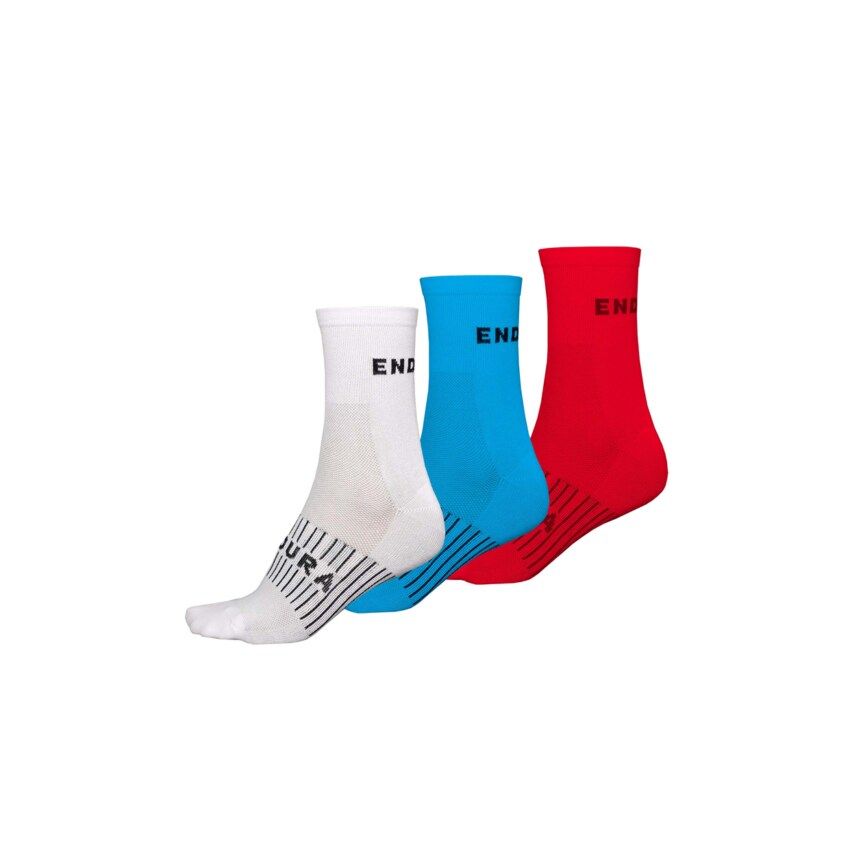 Endura CoolMax Race 3-Pcs Sock - White