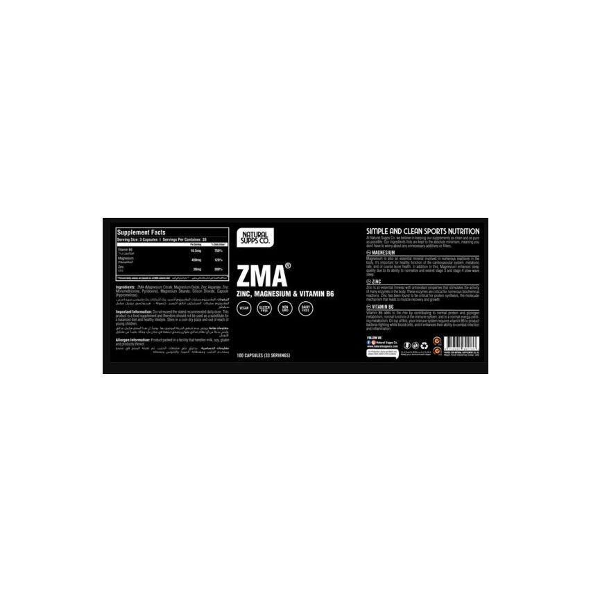 Natural Supps Co. ZMA Unflavored 100 Capsule