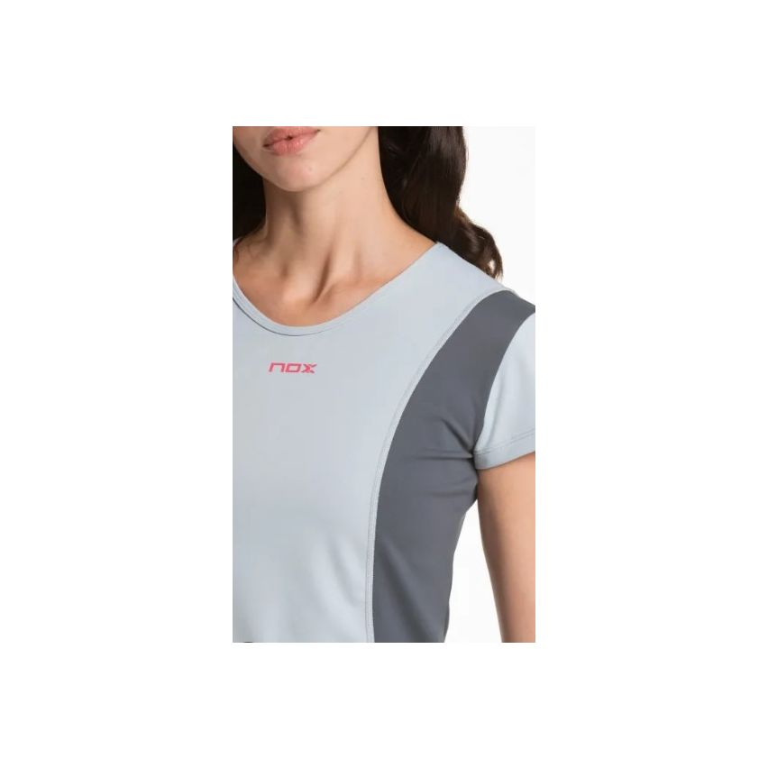 Nox Women's Short Sleeve Mujer Pro Regular T-Shirt -Light Grey Talla