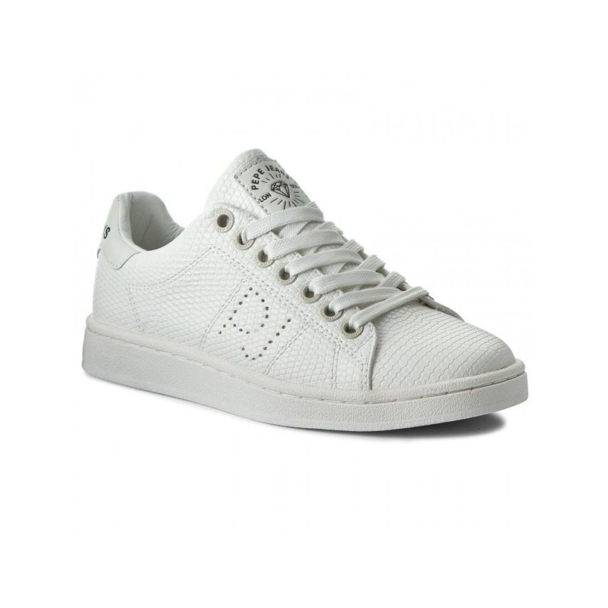 Pepe Jeans Women's New Club Monocrome White sneakers, Size 40