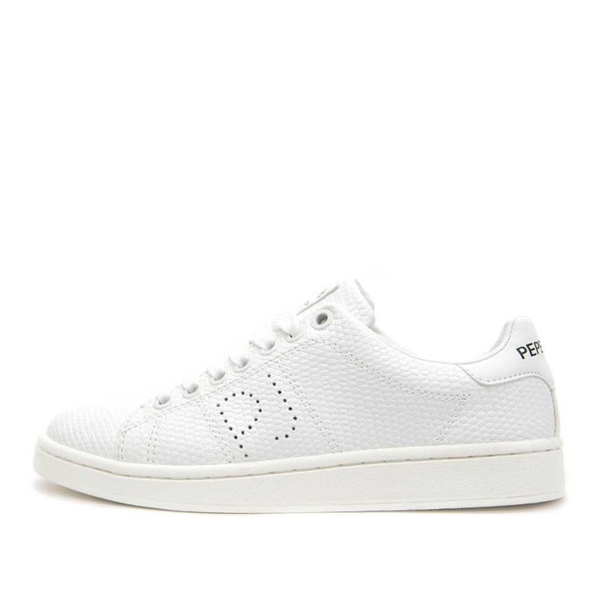 Pepe Jeans Women's New Club Monocrome White sneakers, Size 40