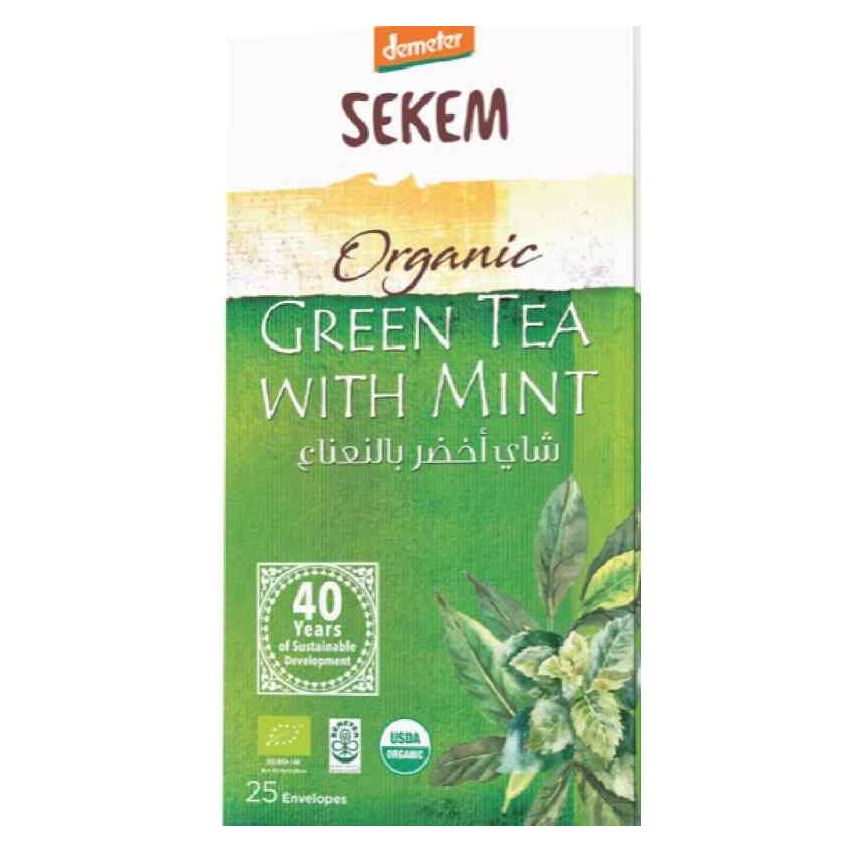 Sekem Organic Green Tea With Mint 25 Envelopes