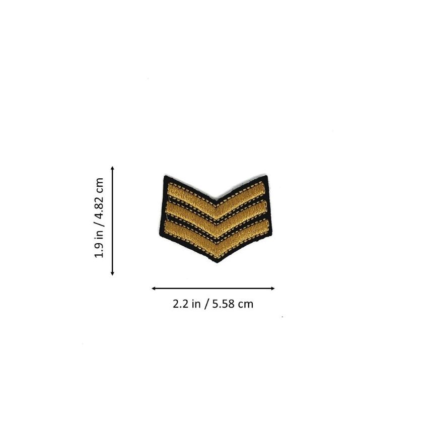 Gold Military Iron on Patch