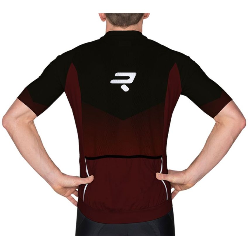 Ridley Men's Jersey Perf R16 Black/Burgundy Red