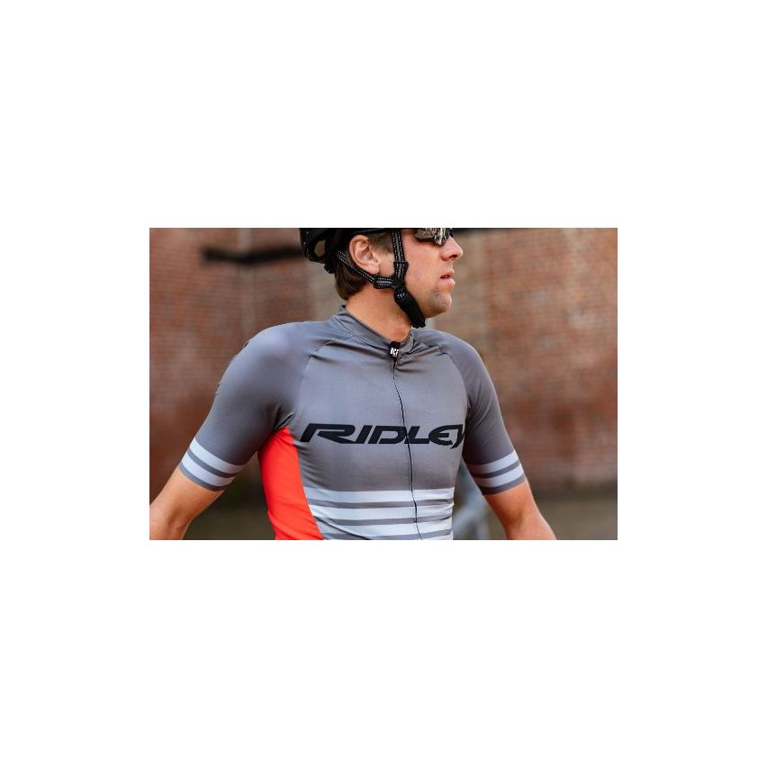 Ridley Men's Jersey Perf R22 Grey/Red