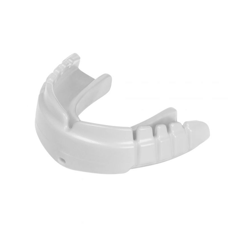 Opro Mouthguard Snap-Fit Braces Full Pack+Strap  White