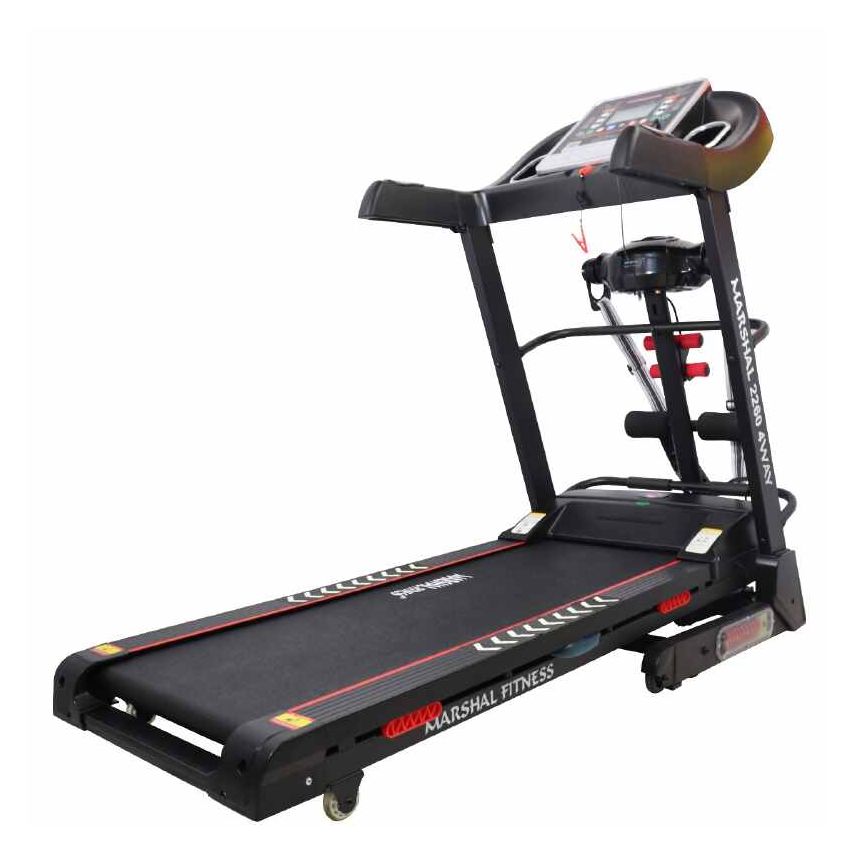 Marshal Fitness Heavy Duty Auto Incline Treadmill with Two Motor Function - 3.5HP - Max User: 120KGs