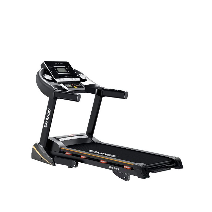 Sparnod Fitness (2 Hp Dc Motor) Foldable Sturdy Treadmill With Shock Absorption