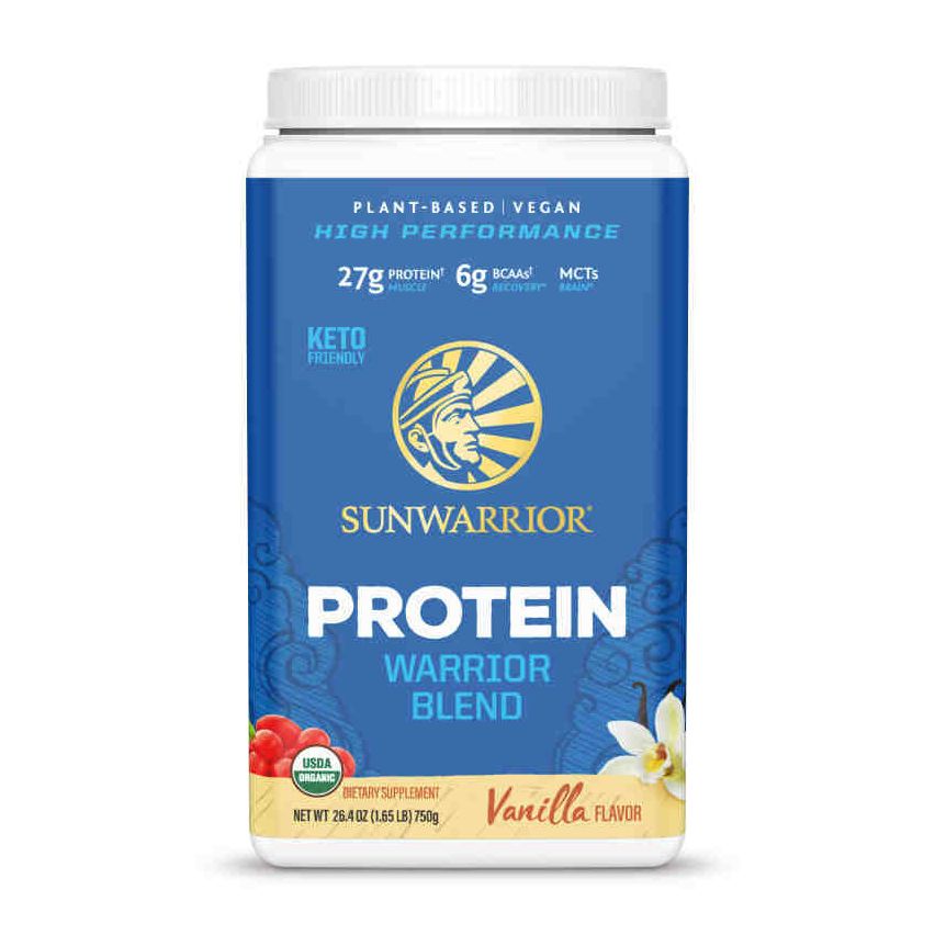 Sunwarrior - Warrior Blend High Performance| Plant-Based | Keto-Friendly |Vegan |Organic Protein Powder Vanilla 750 g