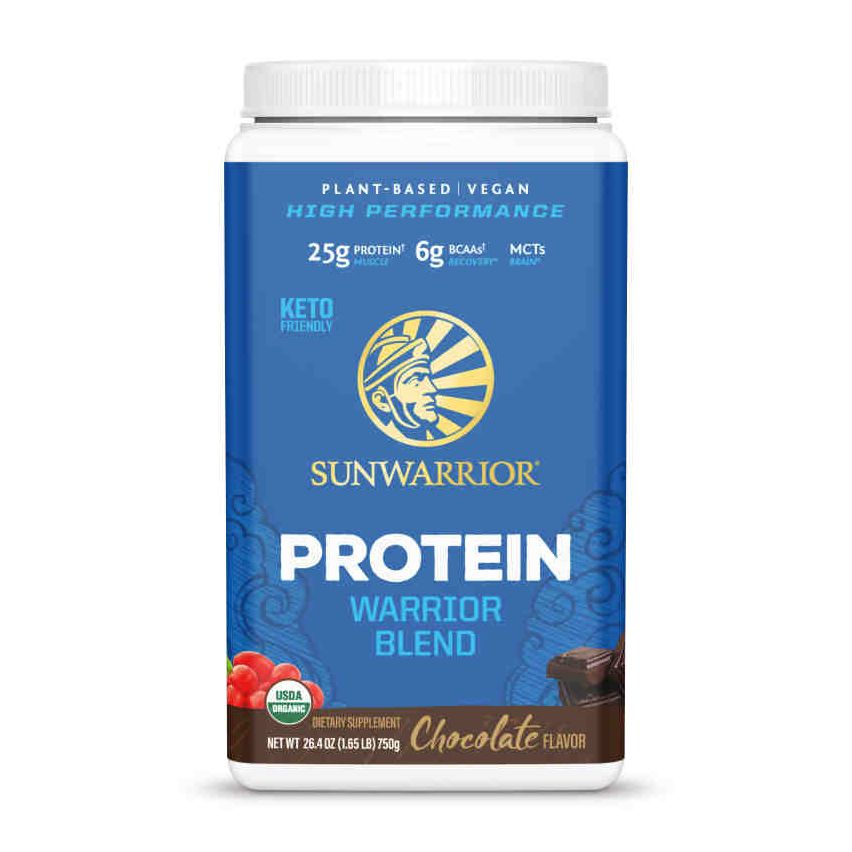 Sunwarrior - Warrior Blend High Performance| Plant-Based | Keto-Friendly |Vegan |Organic Protein Powder Chocolate 750 g