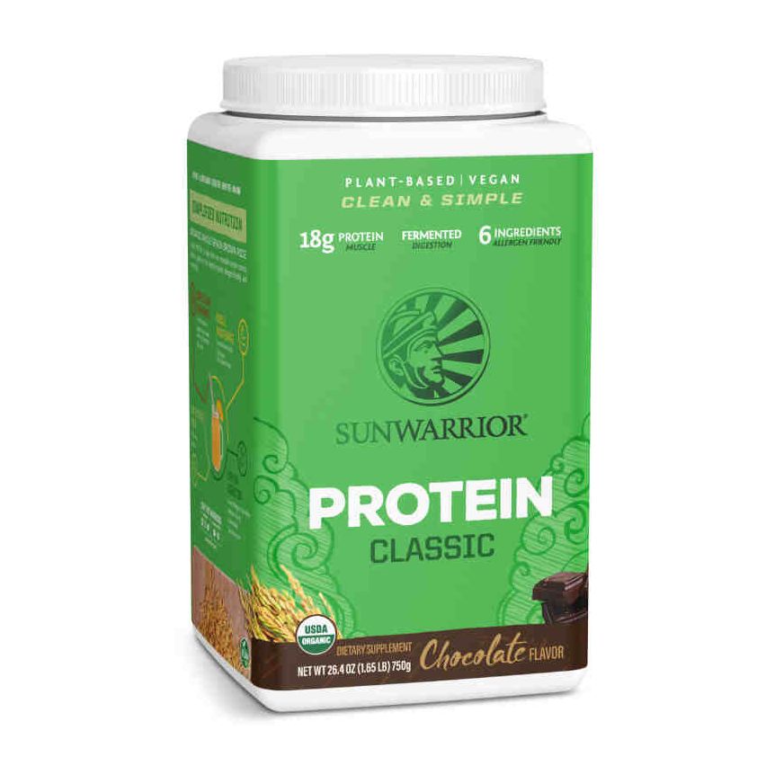 Sunwarrior Classic Fit & Lean | Plant-Based | Keto-Friendly |Vegan |Organic Protein Powder Chocolate 750 g