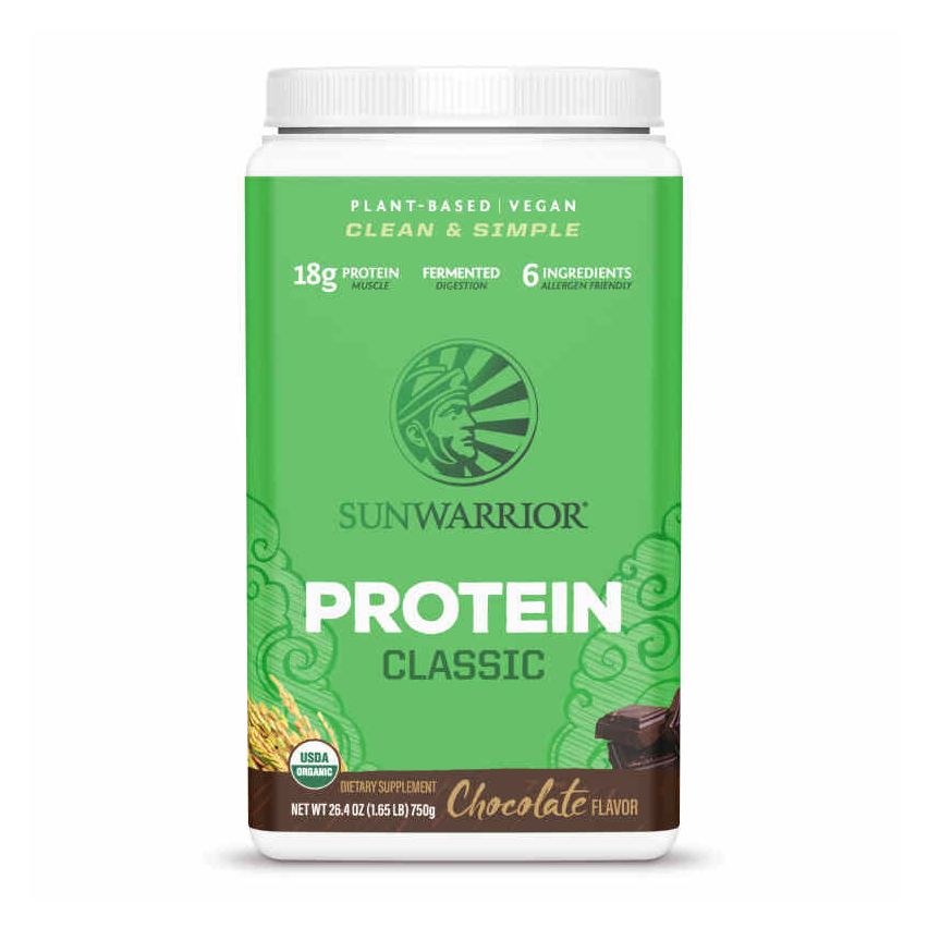 Sunwarrior Classic Fit & Lean | Plant-Based | Keto-Friendly |Vegan |Organic Protein Powder Chocolate 750 g