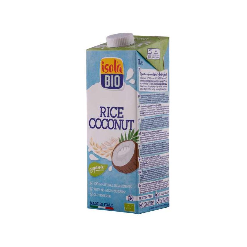 Isola Bio 100% Organic Rice Coconut Plant Based Milk 1L