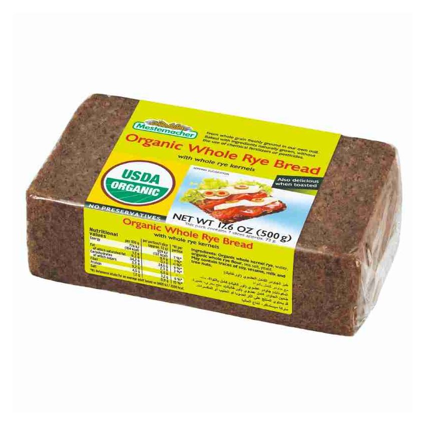 Mestemacher Organic Whole Rye Bread 500g