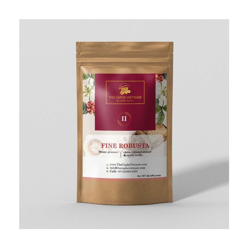 The Caphe Vietnam Fine Robusta (Honey Process) - Whole Beans 100g