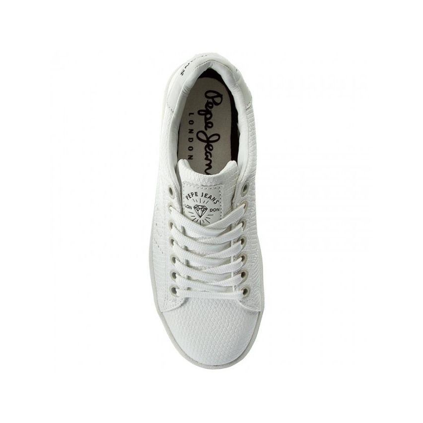 Pepe Jeans Women's New Club Monocrome White sneakers, Size 40