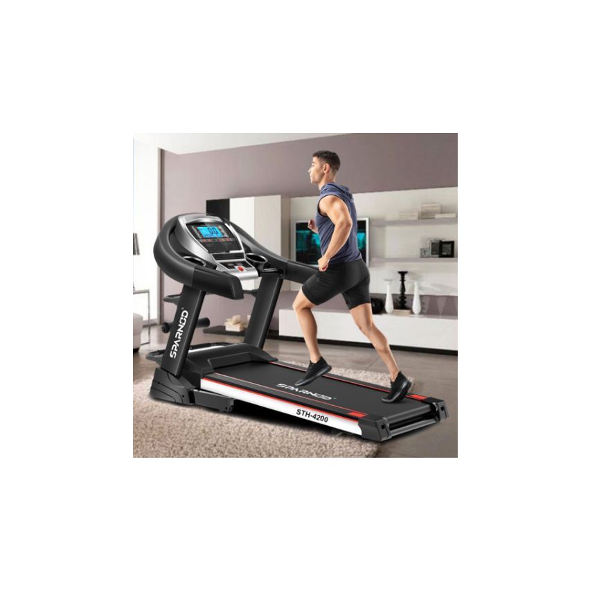 Sparnod Fitness  Sth-4200 (2.25 Hp Dc Motor) Multi-function With Semi Auto Lubrication Treadmill