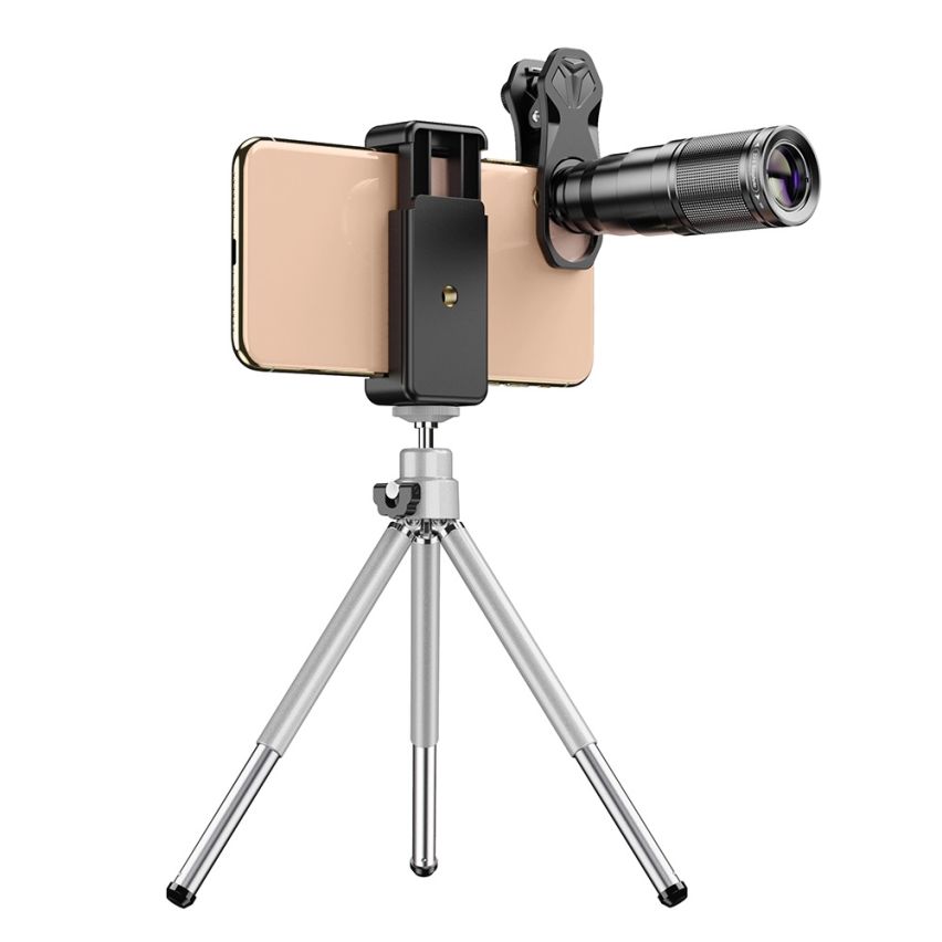 Apexel 5 in 1 Phone Camera Lens Kit with Tripod 