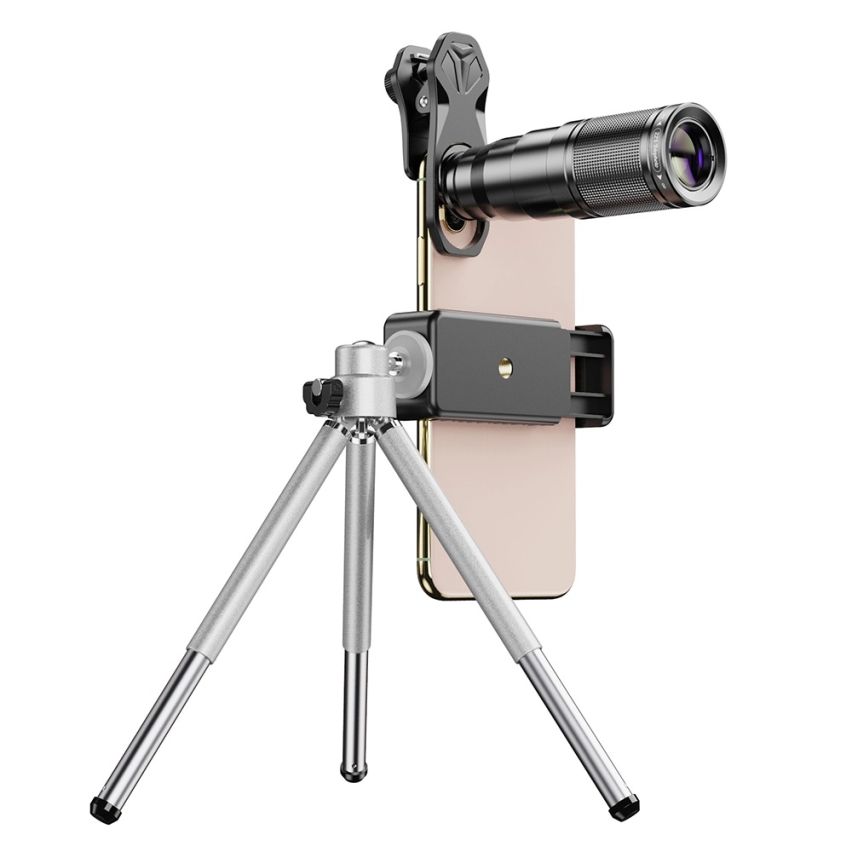 Apexel 5 in 1 Phone Camera Lens Kit with Tripod 