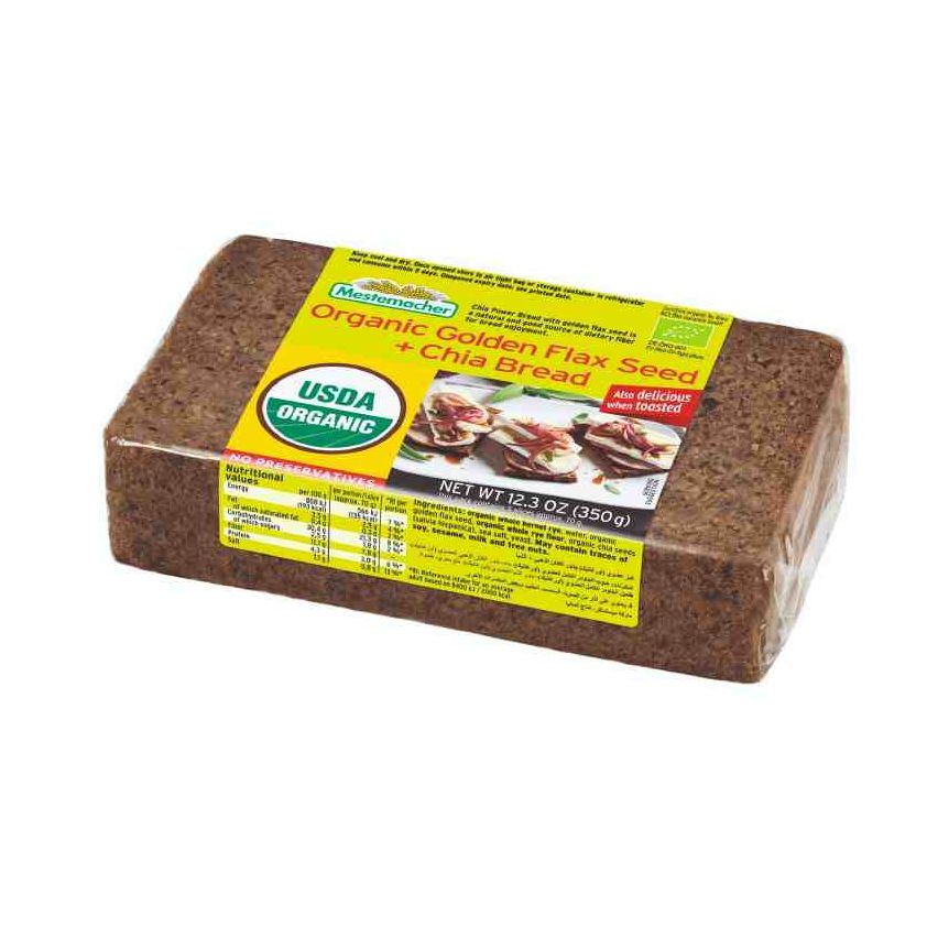 Mestemacher Organic Flaxseed & Chia Bread 350g