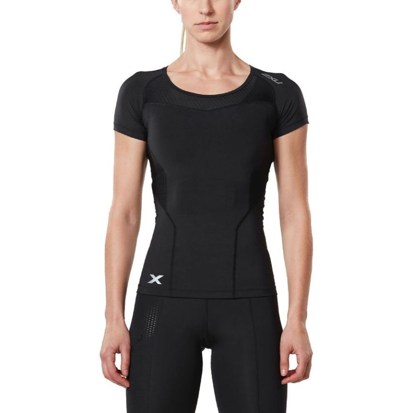 2Xu Women's Base Compression Short Sleeve Top Black S