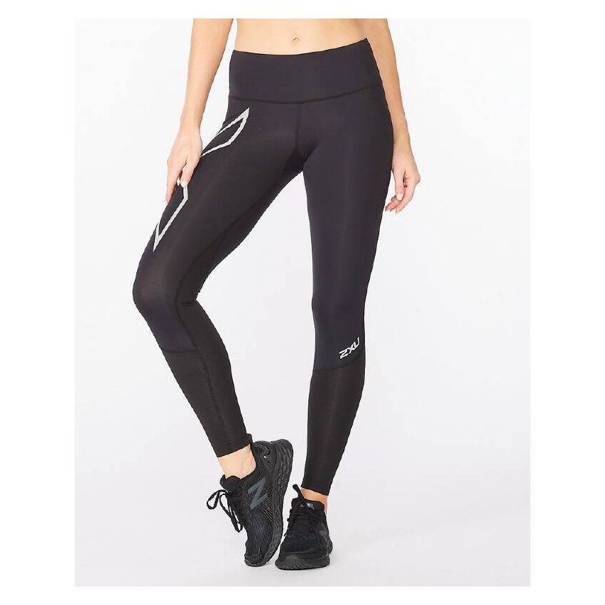 2XU Women's -Aero Vent Mid-Rise Comp Tights-Black