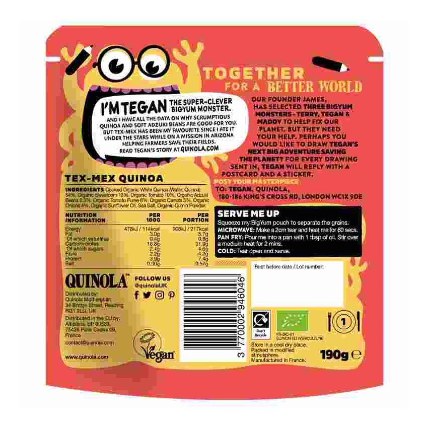 Quinola Mothergrain Organic Tex Mex Quinola Kids 150g