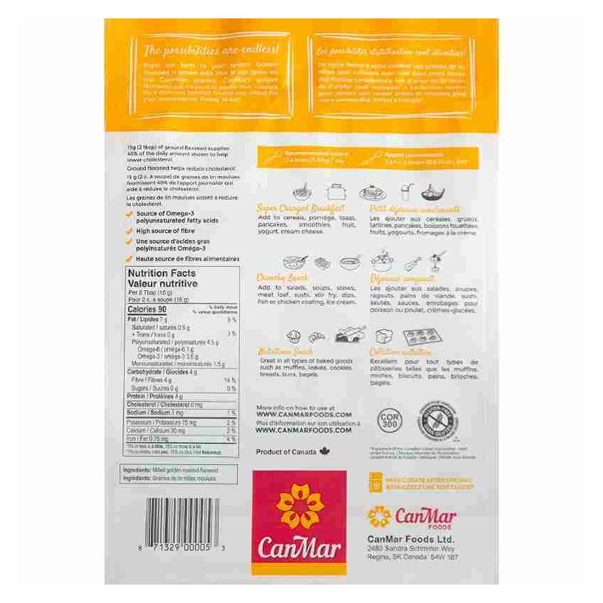 Canmar Golden Roasted Flaxseed 425 grams