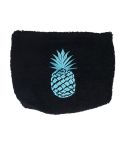 Pamplemousse Beach Pouch with Pineapple Embroidery