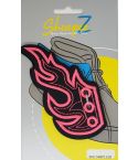 Shoepeez Shoe Decoration Charm Fire Black - Pink