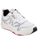 Skechers Men D'Lux Fitness Sports Shoes White Black Red