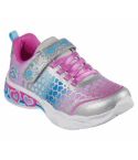 Skechers Sweetheart Lights Shoes for Children in Silver Multi