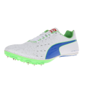 Puma Men's TFX Sprint V5 Shoe, White, Blue, Fluorescent Green 