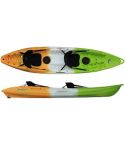 Feelfree Gemini 2 Person Sit On Kayak With Wheel, Osfa, Melon (Lime/White/Sunrise) 