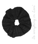 Judson & Co Black hair scrunchie- Do everything in Love 