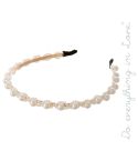 Ivory Pearl Beaded Headband, Do everything in Love Brand