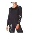 2XU Women's Core Compression Long Sleeve T-shirt -Black/Silver