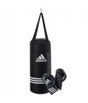 Adidas Kids Boxing Set With Nylon Straps - Black Set