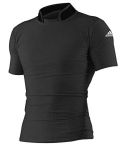 Adidas Men's Rash Guard T-Shirt w/ Neoprene Neck - Black