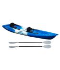 Feelfree Gemini 2 Person Sit on Kayak with wheel, OSFA, Sapphire(Dark Blue/White/Dark Blue)