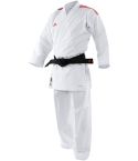 Adidas Adizero Karate Uniform (Red Stripes) - White/Red