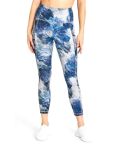 Marika Women's Evelyn Ankle Legging Marbled Floral Crown Blue