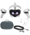 Oculus Quest 2 All-In-One VR Headset, Touch Controllers, 64GB SSD, 1832x1920 up to 90 Hz Refresh Rate LCD, Glasses Compatible, 3D Audio. Full bundle included with Mytrix carrying case, Earphone, Oculus Link Cable