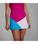 O´Padel Flared Skirt Triangles Fuchsia, White And Blue