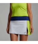 O´Padel Skirt With Slit White, Lime & Ink Blue