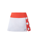 O´Padel Skirt With Slit Coral Pink & White Polka Dots