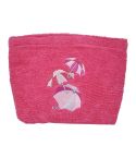 Pamplemousse Fuscia Pouch with Umbrella Embroidery