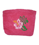 Pamplemousse Pouch with Floral Embroidery